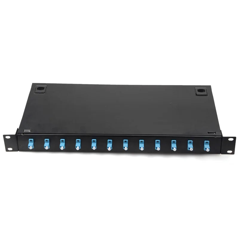 12 Port Fiber Patch Panel SC FC LC Pigtail ODF 1U Optical Fiber Terminal Box Optical Fiber Distribution Frame Factory wholesale