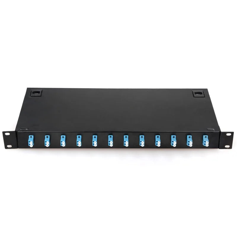 12 Port Fiber Patch Panel SC FC LC Pigtail ODF 1U Optical Fiber Terminal Box Optical Fiber Distribution Frame Factory wholesale