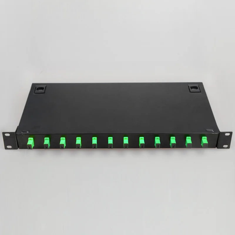 12 Port Fiber Patch Panel SC FC LC Pigtail ODF 1U Optical Fiber Terminal Box Optical Fiber Distribution Frame Factory wholesale