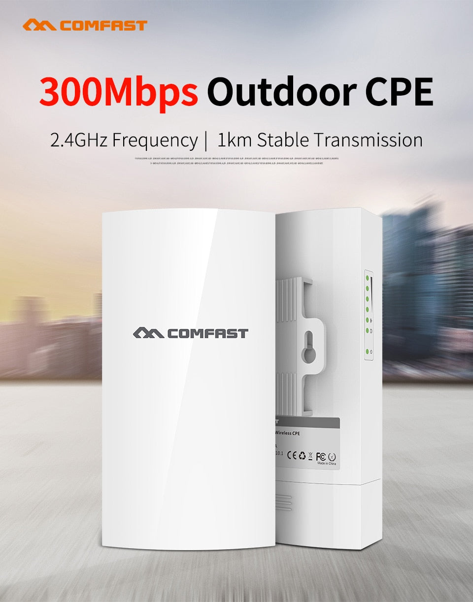 1-5KM Long Range Outdoor WIFI Router 300Mbps 2.4Ghz Wireless AP Bridge Access Point WI-FI Amplifer Antenna Repeater Nanostation