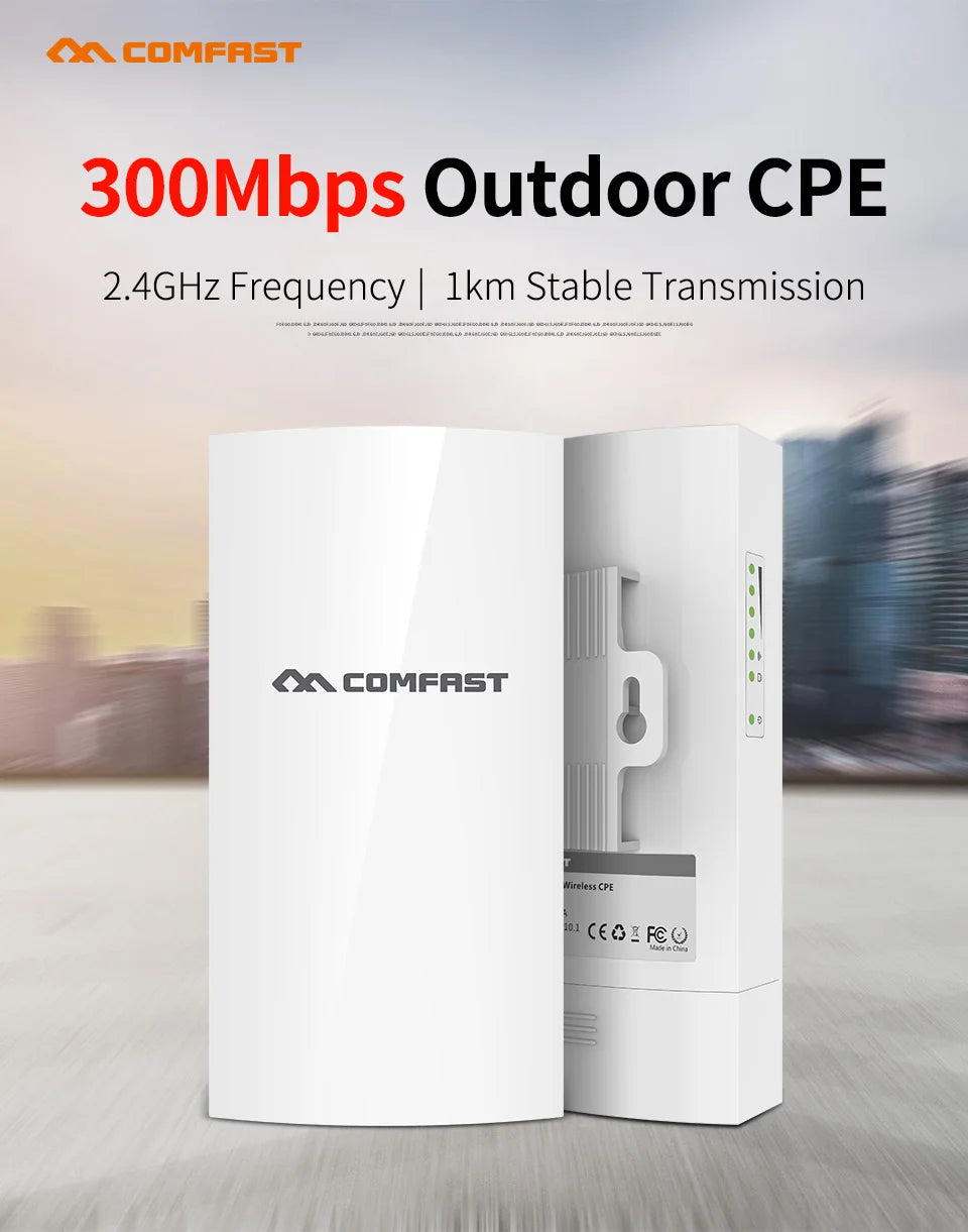 1-5KM Long Range Outdoor WIFI Router 300Mbps 2.4Ghz Wireless AP Bridge Access Point WI-FI Amplifer Antenna Repeater Nanostation