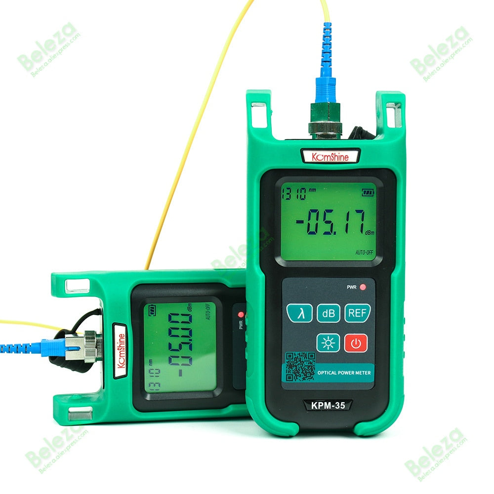 KomShine OPM KPM-35-A and LS KLS-35-S Optic Fiber Power Meter FTTH Cable Tester and Singlemode Fiber Optical Light Source KLS-35