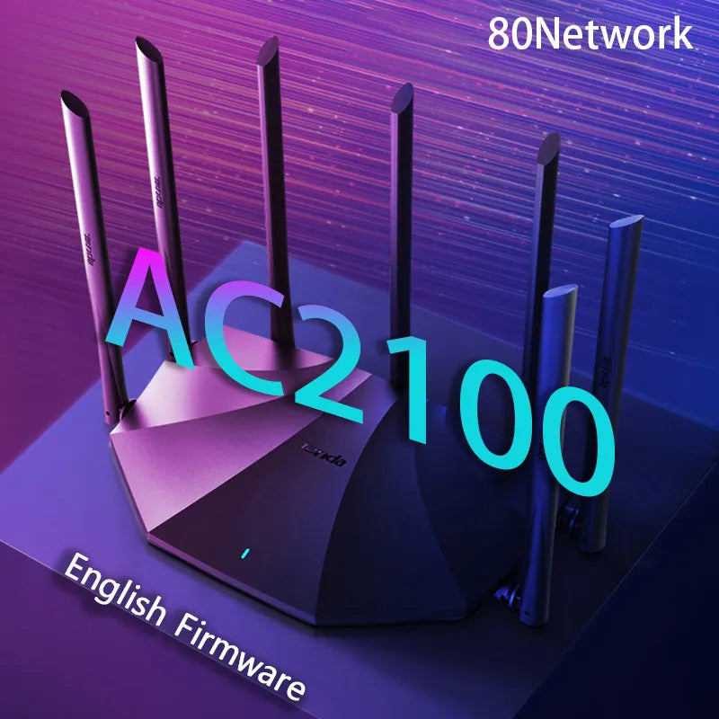 Tenda AC23 AC2100 Router Dual-Gigabit 2.4G 5.0GHz Dual-Band 2100M Wireless Router Wifi Repeater 7  Antennas  Global Version