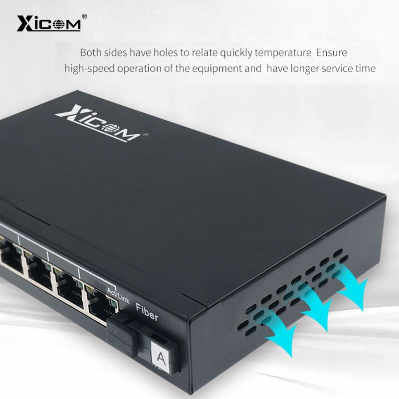 10/100M 25KM Optic Media Converter Switch fibra Simplex SC Singlemode Single Fiber Transceiver Compatible Cisco/Mikrotik/Huawei