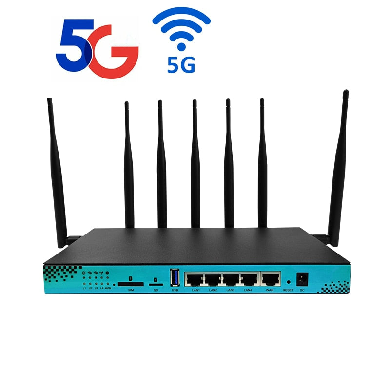 wifi router with sim card unlocked WG1608 5G 1200Mbps M.2 Slot Wireless WIFI 2.4G 5.8G 4*RJ45 LAN 16MB 256MB Openwrt Firmware